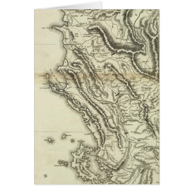Carte de l'Albanie (Devant)