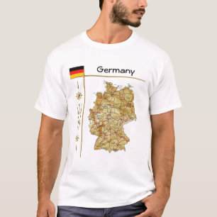 Carte de l'Allemagne + Indicateur + Titre T-shirt