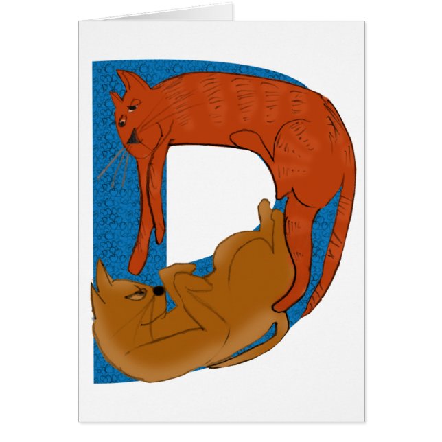 Carte de l'alphabet D de chat (Devant)
