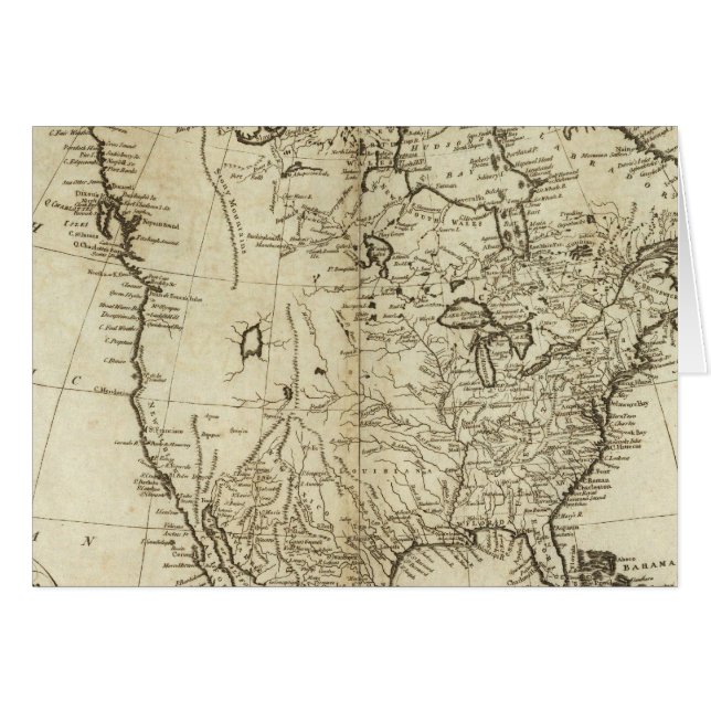 Carte de l'Amérique du Nord (Devant horizontal)