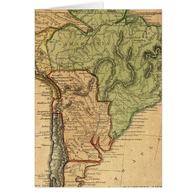 Carte de l'Amérique du Sud par Worcester (Devant)