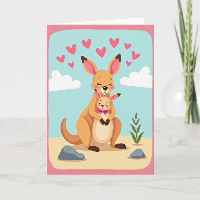 Carte de l'amour de la mère et de l'enfant mat (Devant)
