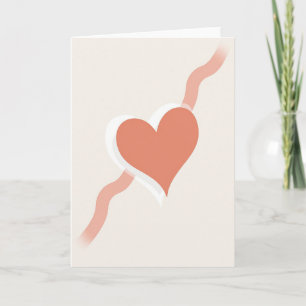 Carte de l'amour élégant du cœur