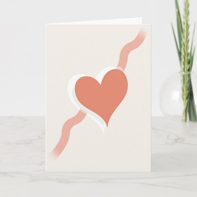 Carte de l'amour élégant du cœur (Devant)