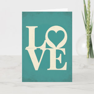 Carte de l'Amour Romantique Turquoise
