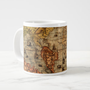Carte de l'Ancien Monde de Columbus Jumbo Soup Mug