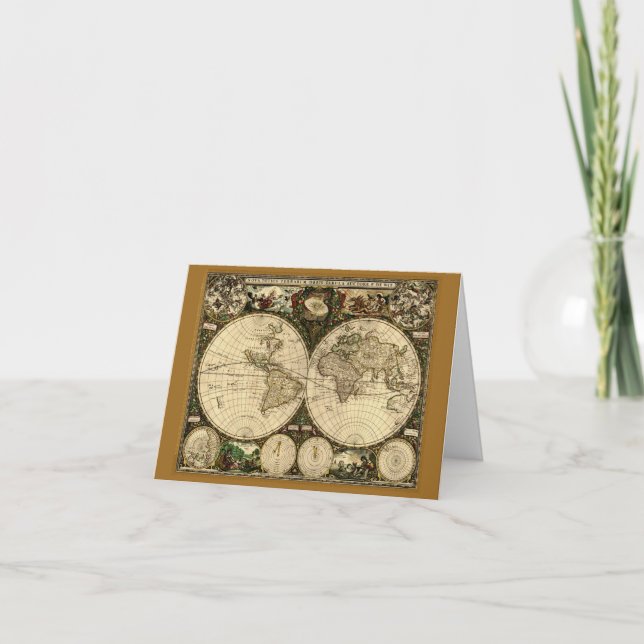 Carte de l'Ancien Monde Note Card (Devant)
