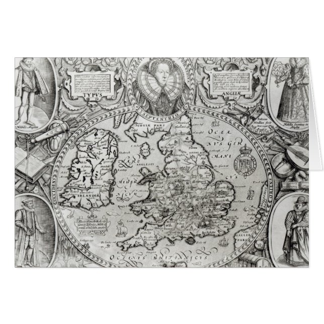 Carte de l'Angleterre pendant le règne de (Devant horizontal)