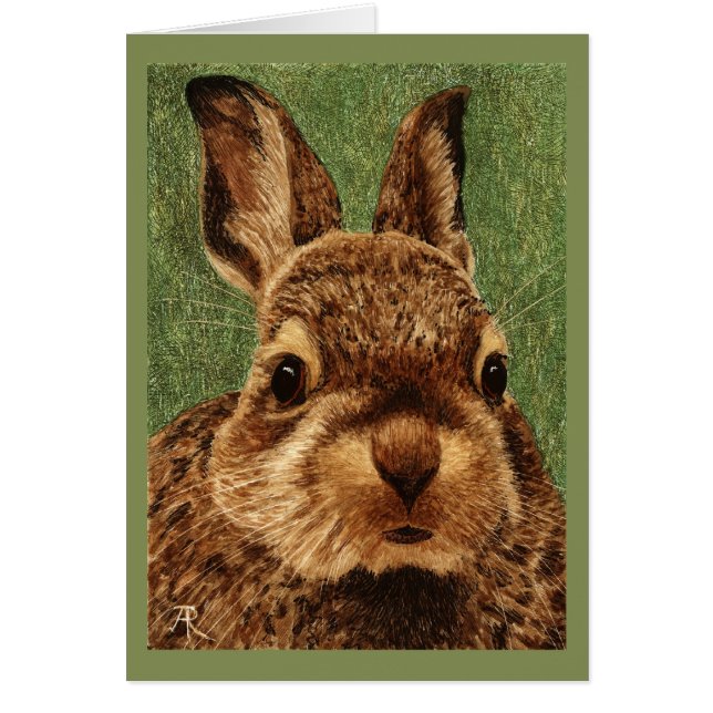 Carte de lapin coton bébé (Devant)