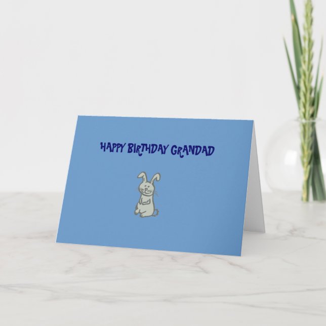Carte de lapin de papy de joyeux anniversaire (Devant)