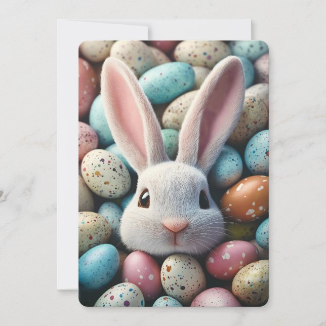 Carte de lapin de Pâques amusante (Devant)
