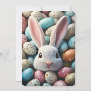 Carte de lapin de Pâques amusante
