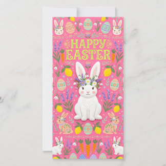 Carte de lapin de Pâques joyeux