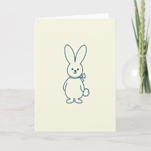 Carte de lapin en découpure