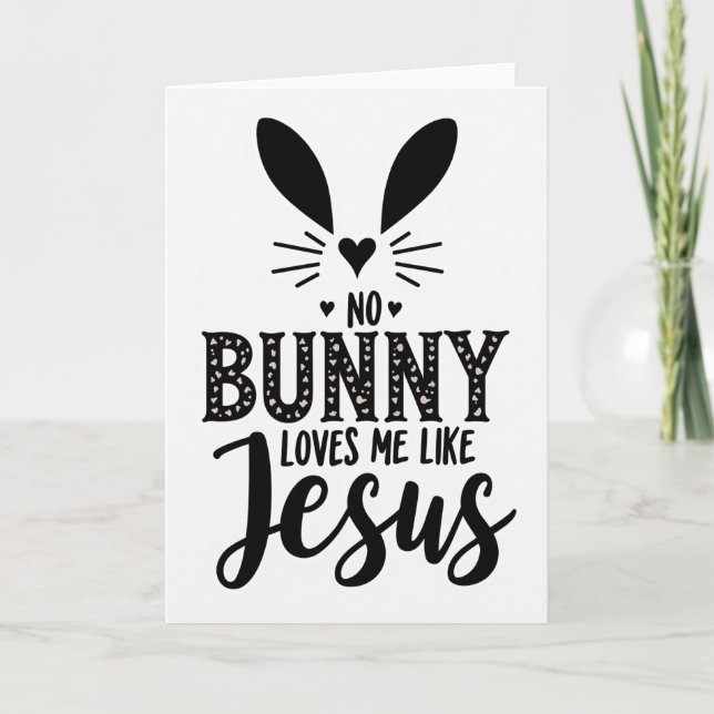 Carte de Lapin Jésus M'aime (Devant)