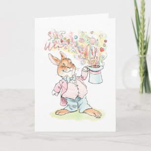 Carte de lapin magique de la Saint-Valentin