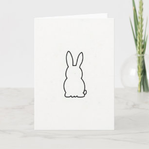 Carte de lapin simple en contour