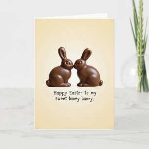 Carte de Lapins en Chocolat