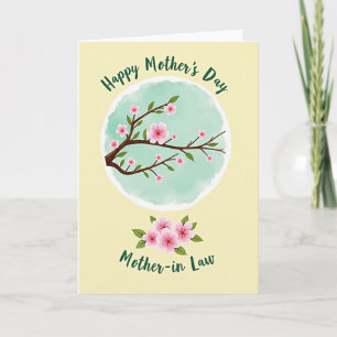 Carte de l'Arbre à Fleurs en Points de Polka