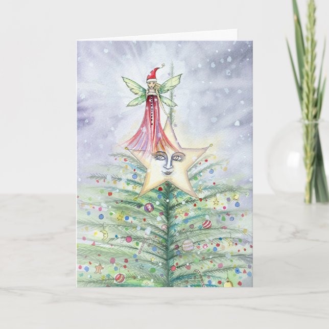 Carte de l'arbre de Noël fée (Devant)