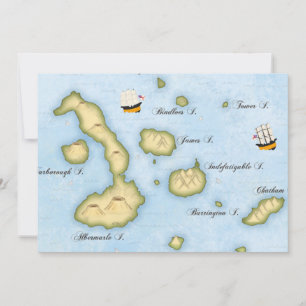 Carte de l'archipel des Galapagos Îles tropicales