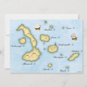 Carte de l'archipel des Galapagos Îles tropicales