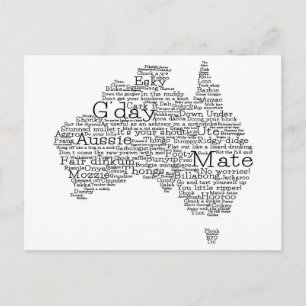 Carte de l'argot australien