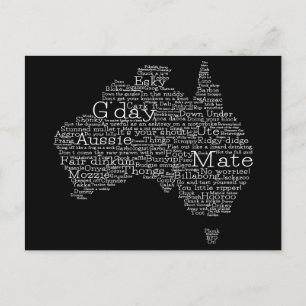 Carte de l'argot australien