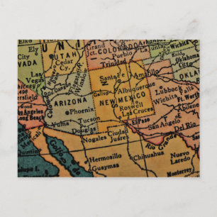 Carte de l'Arizona et du Nouveau-Mexique
