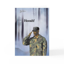 Carte de l'armée Hooah avec des arbres d'homme sal