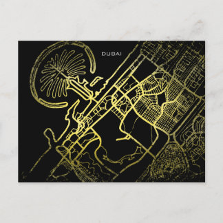 Carte de l'art de style or Dubai
