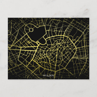 Carte de l'art de style or Milan