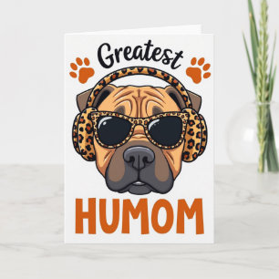Carte de l'art du chien Humom le plus cool