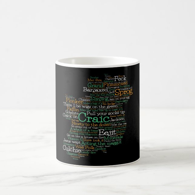 Carte de l'art irlandais Slang Word Coffee Mug (Centre)