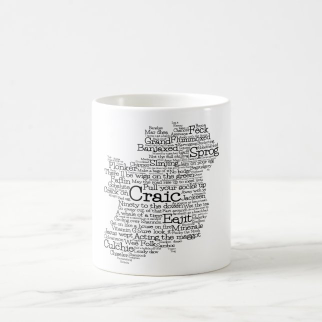 Carte de l'art irlandais Slang Word Coffee Mug (Centre)