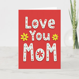 Carte de l'art populaire « Je t'aime maman »