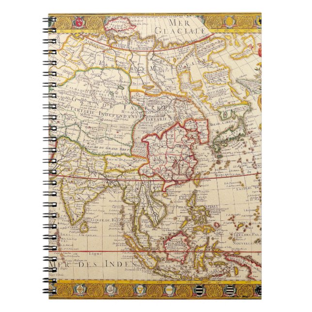 Carte de l'Asie antique Carnet frontière or (Devant)