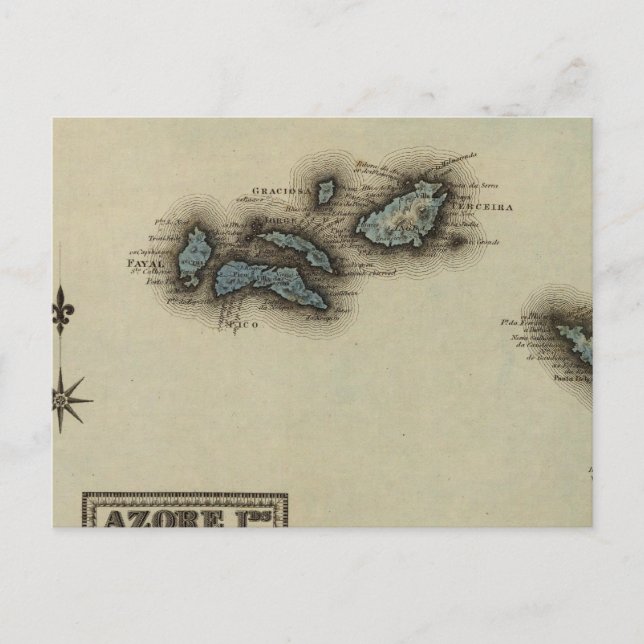 Carte de l'Atlas des îles Azore (Devant)