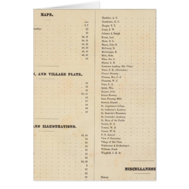 Carte de l'atlas du comté de Solano (Devant)