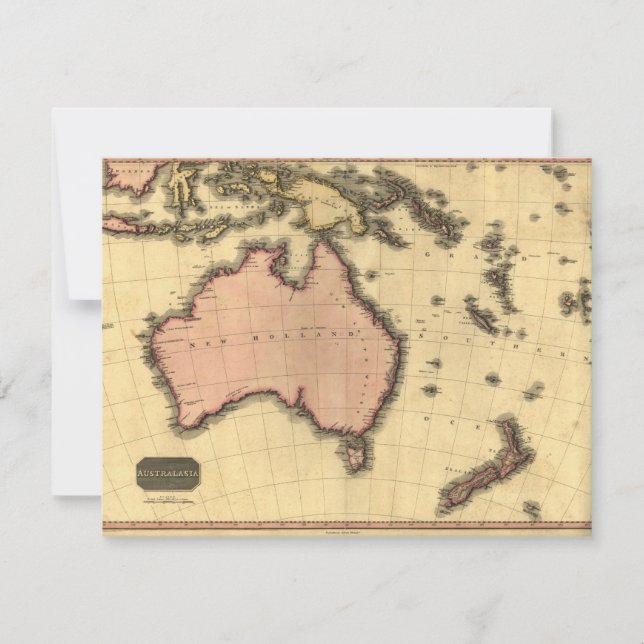 Carte de l'Australasie 1818 - Australie, Nouvelle- (Devant)