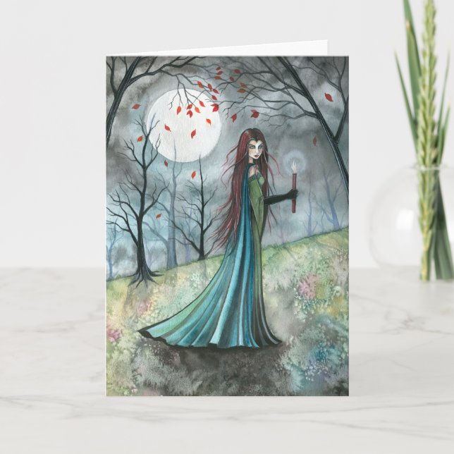 Carte de l'automne bois vampire gothique (Devant)