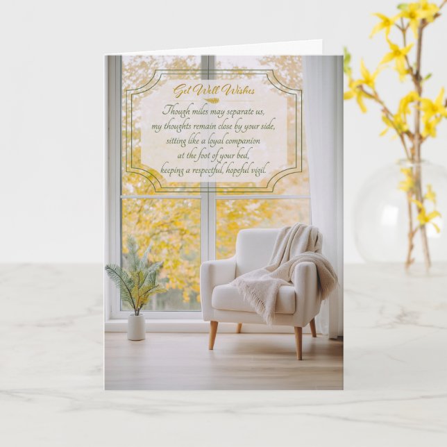 Carte De l'autre côté des miles Sentimental et Chaleureu (Fleur jaune)