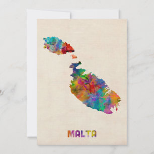 Carte de l'eau de Malte