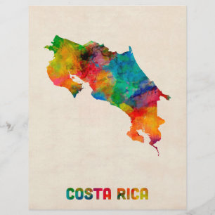 Carte de l'eau du Costa Rica