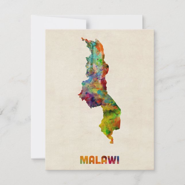 Carte de l'eau du Malawi (Devant)