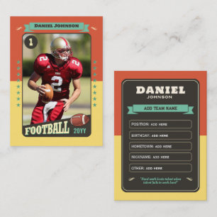 Carte de lecteur Retro Custom Football Card