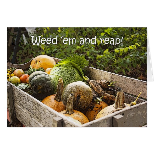 Carte de légumes du jardin (Devant horizontal)