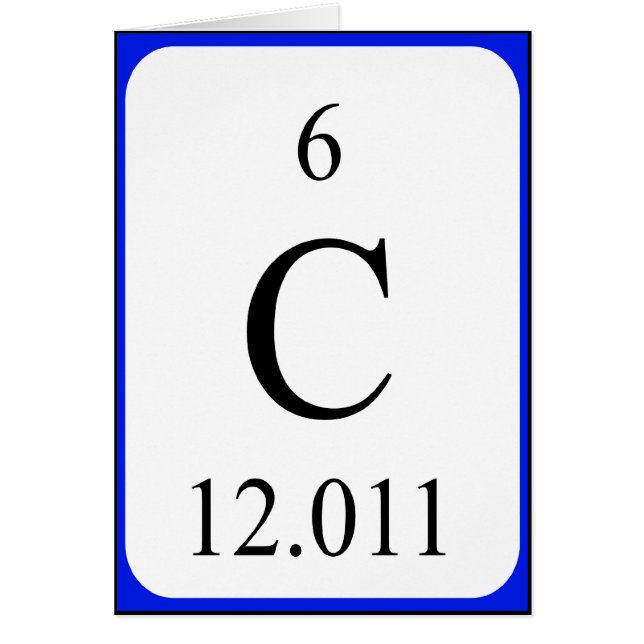 Carte de l'élément 6 - blanc de carbone (Devant)