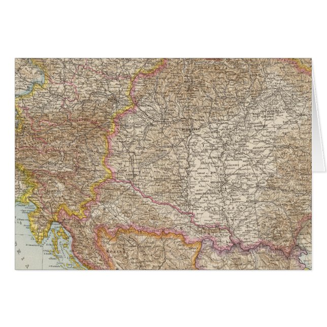 Carte de l'empire hongrois d'Autriche (Devant horizontal)