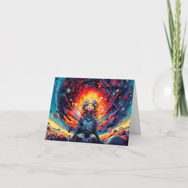 Carte De l'espace et au-delà Illustration Anniversaire (Devant)